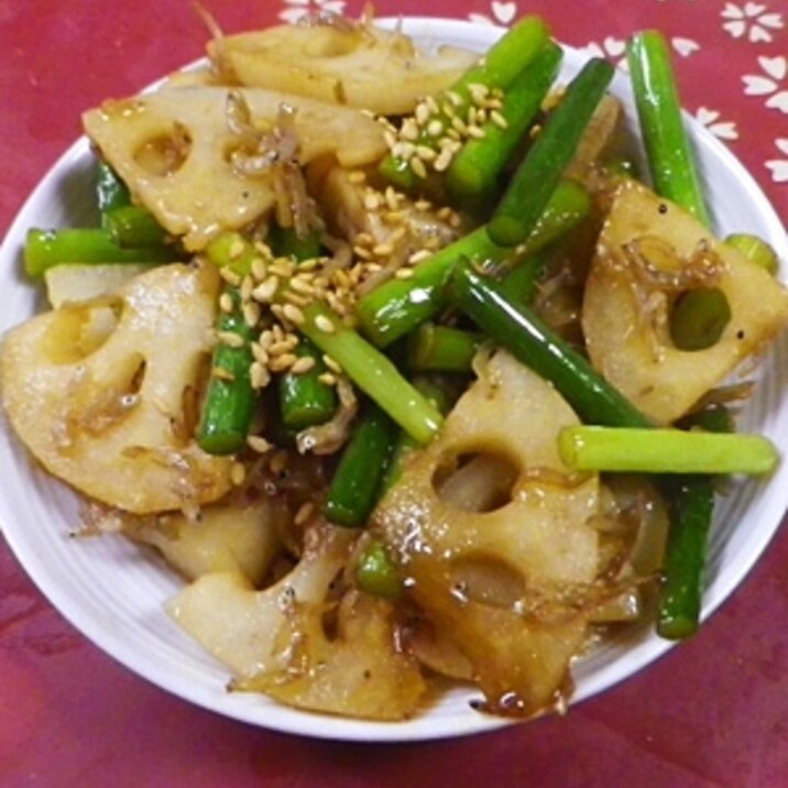 ニンニクの茎蓮根のじゃこ炒め レシピ 作り方 By Bapaksan 楽天レシピ ニンニクの茎蓮根のじゃこ炒め レシピ 作り方 By Bapaksan 楽天レシピ